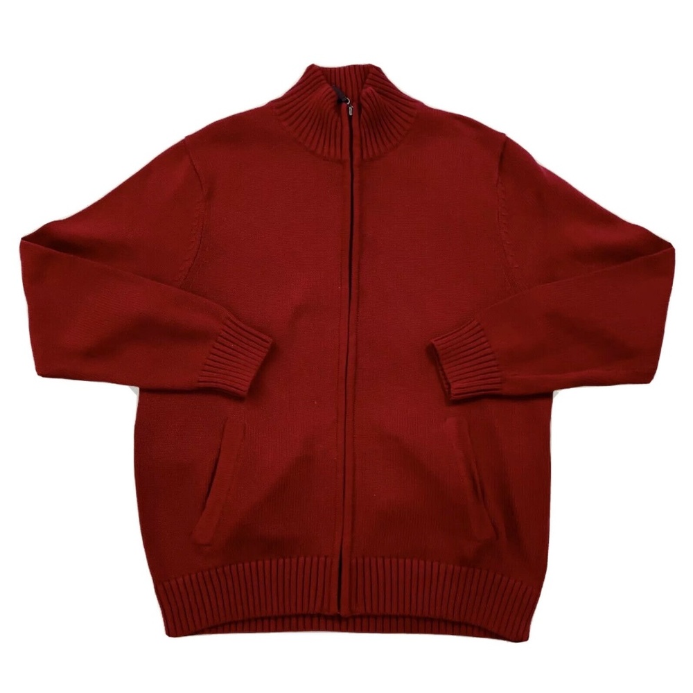 L.L. Bean Sweater Full Zip Knitted Mock Neck